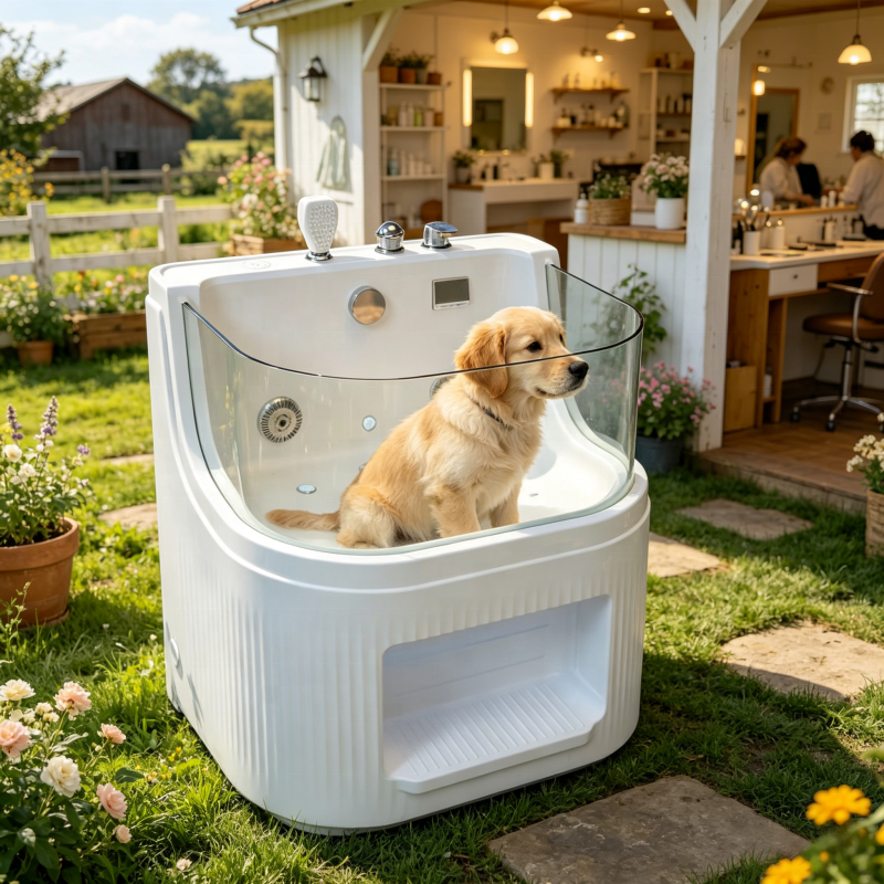 Pet Supplies Wash Station - Acrylic Pet Spa Bathtub Mini Cat