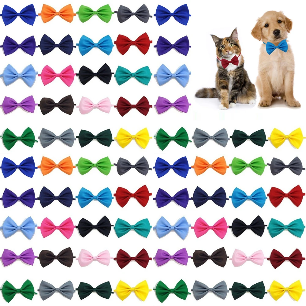 50/100pcs Dog Bows Mix Colors  - Dog Bandana Scarf incelemesi ve fiyatı