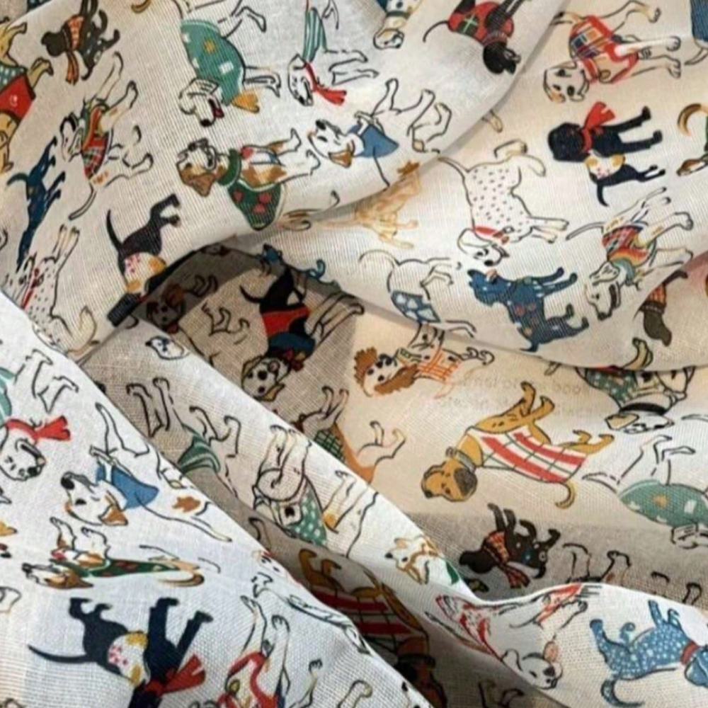 1pcs Cartoon Dog Print Silk Sc - Dog Bandana Scarf incelemesi ve fiyatı