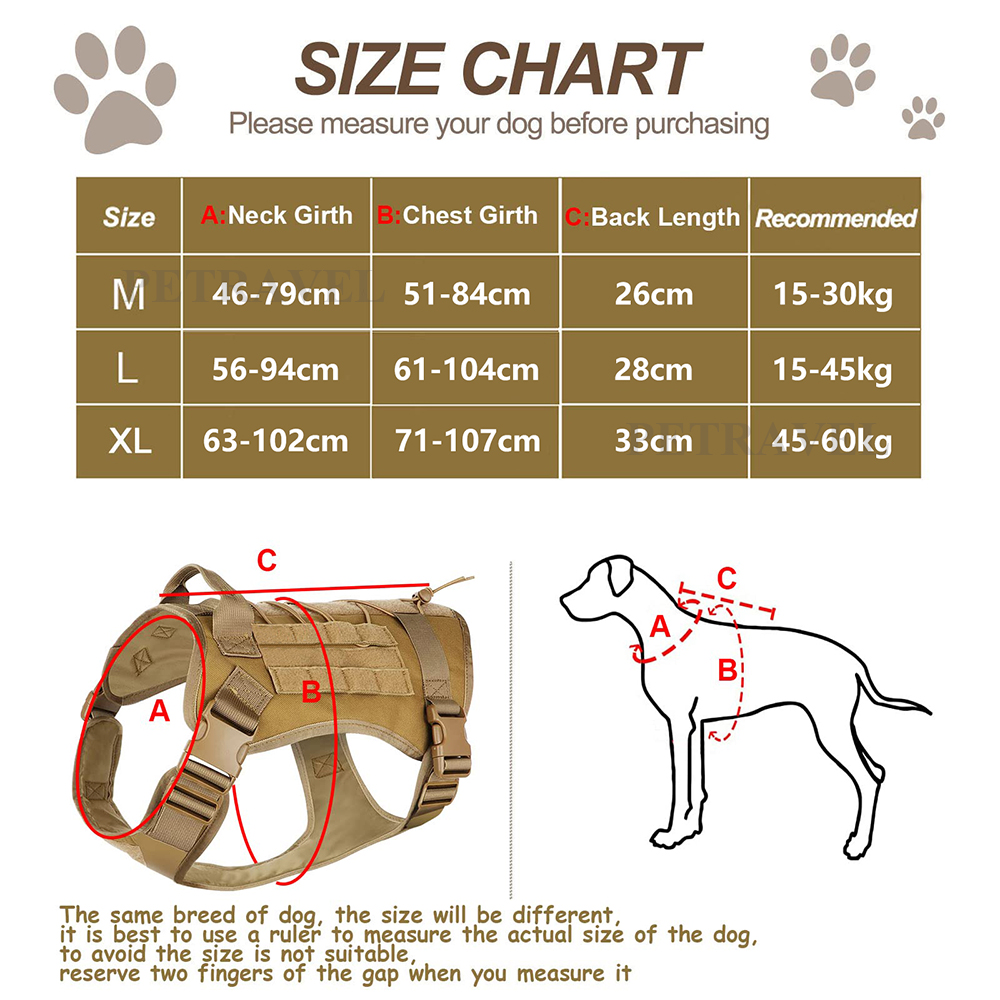 Tactical Dog Harness for Large - No Pull Dog Harness incelemesi ve fiyatı