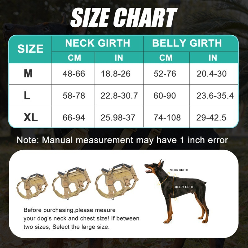 2PCS Tactical Dog Vest Harness - No Pull Dog Harness incelemesi ve fiyatı