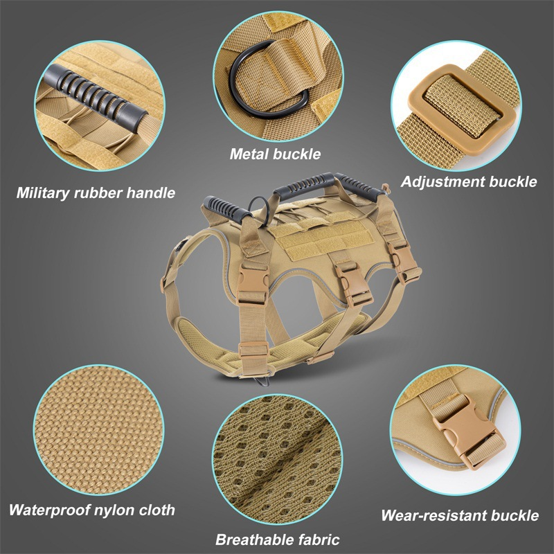 2PCS Tactical Dog Vest Harness - No Pull Dog Harness incelemesi ve fiyatı