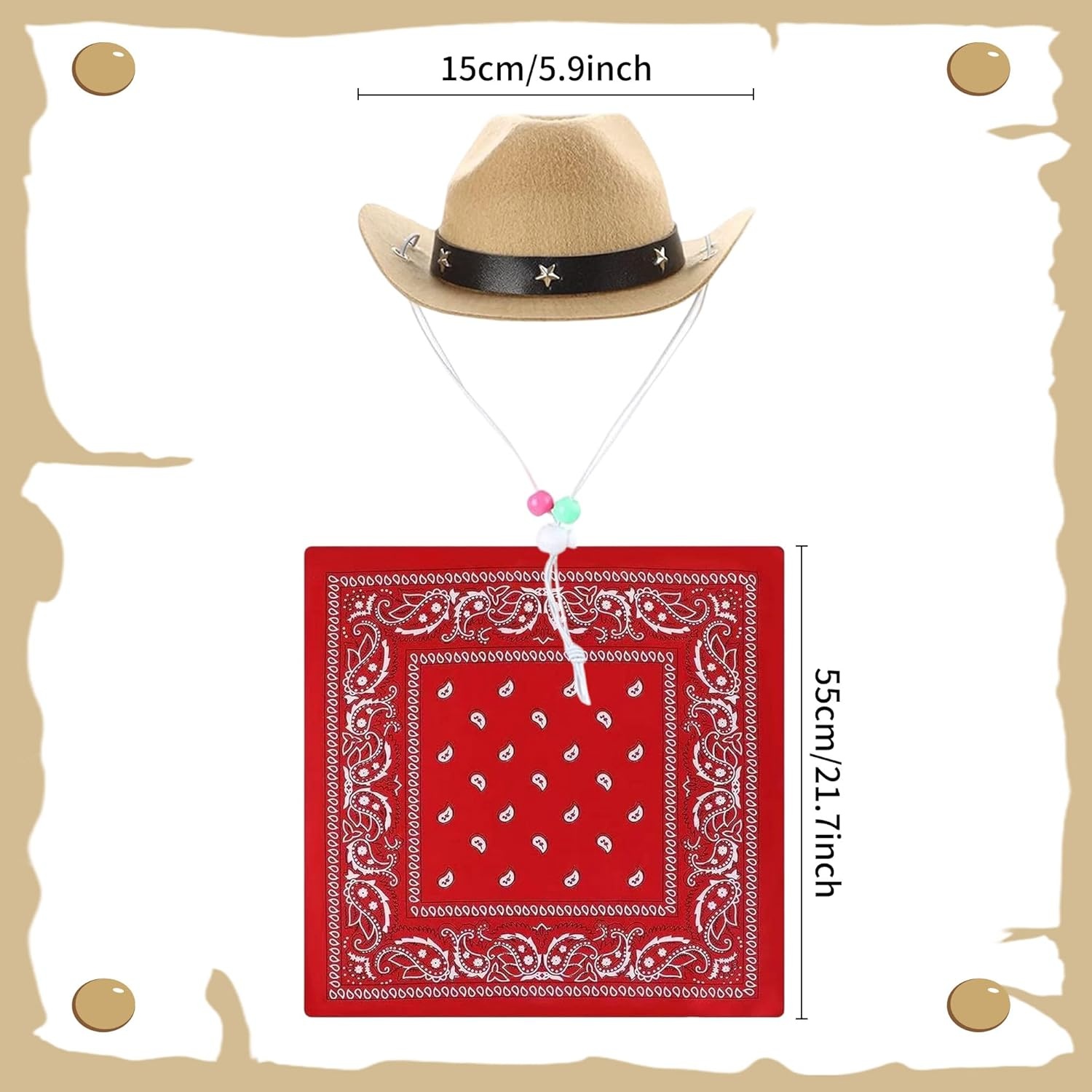 RGT Pet Cowboy Hat Dog Western - Dog Bandana Scarf incelemesi ve fiyatı