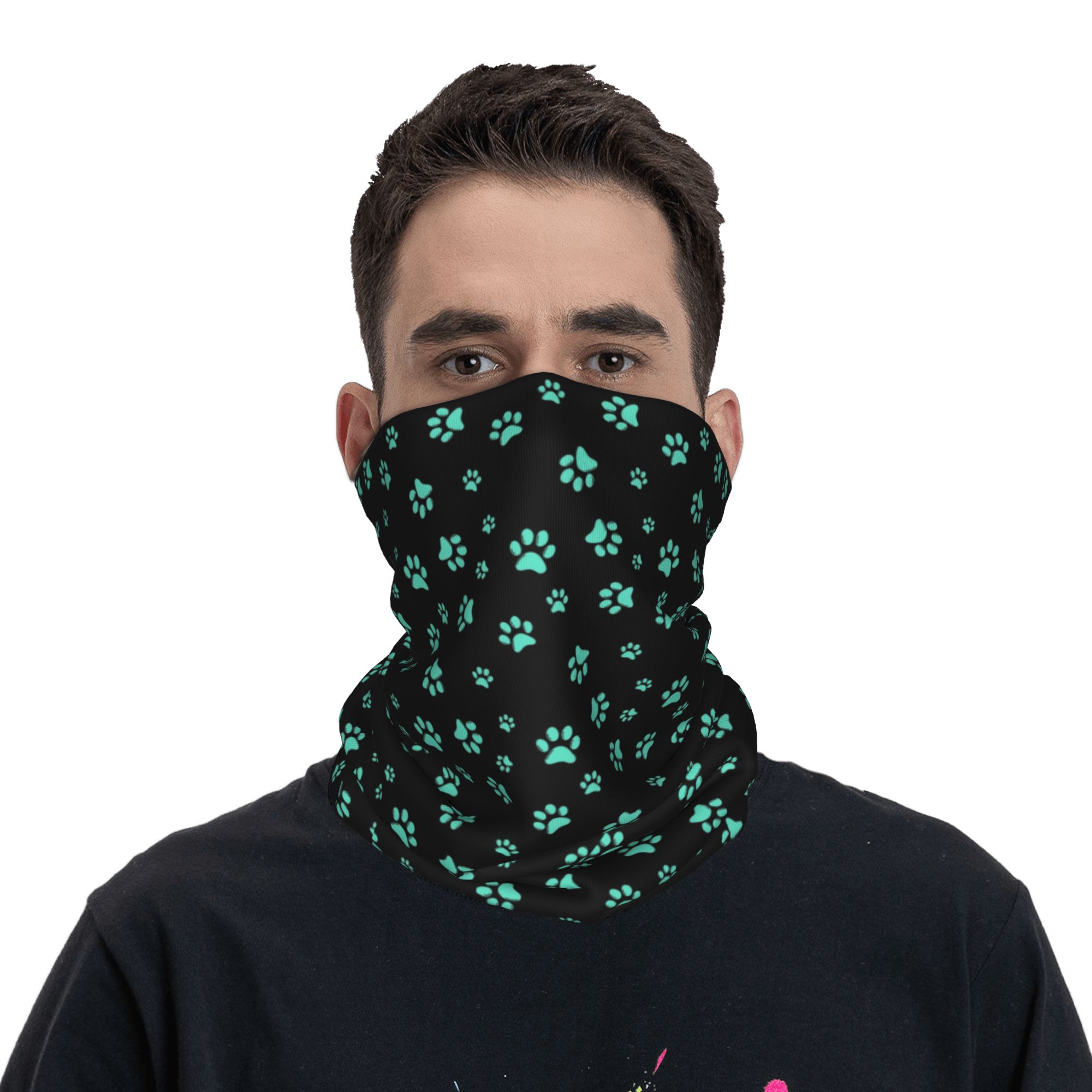 Custom Aqua Dog Paw Print Patt - Dog Bandana Scarf incelemesi ve fiyatı