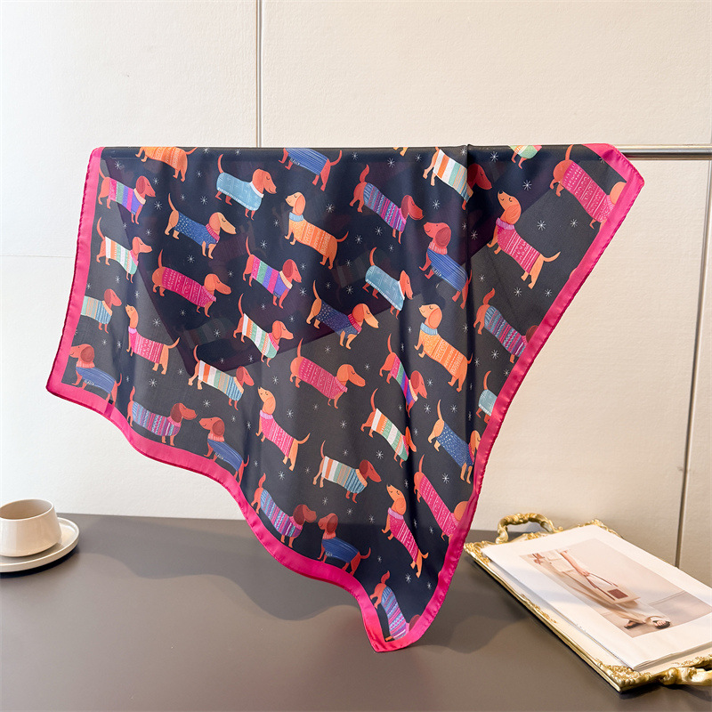 Ladies Cotton Dog Printed Squa - Dog Bandana Scarf incelemesi ve fiyatı
