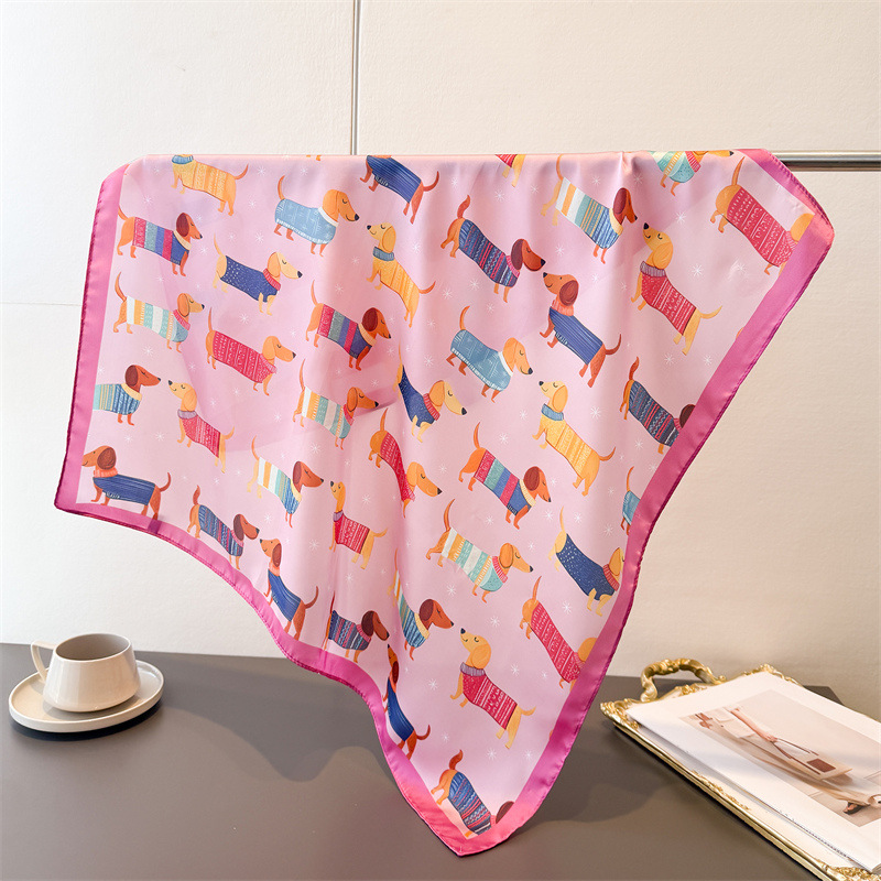 Ladies Cotton Dog Printed Squa - Dog Bandana Scarf incelemesi ve fiyatı