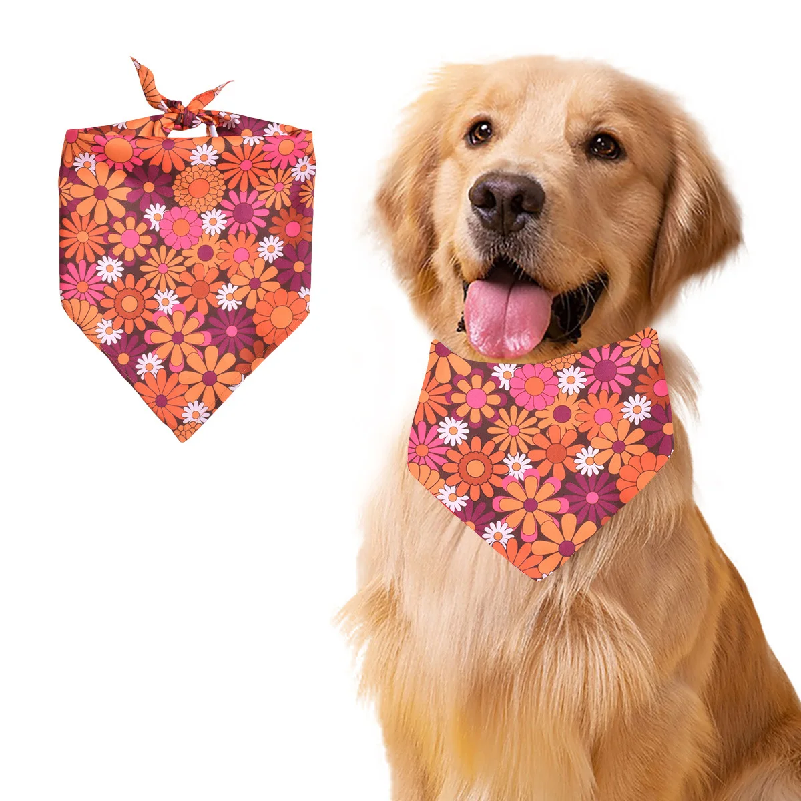 50pcs Floral Dog Bandanas Spri - Dog Bandana Scarf incelemesi ve fiyatı